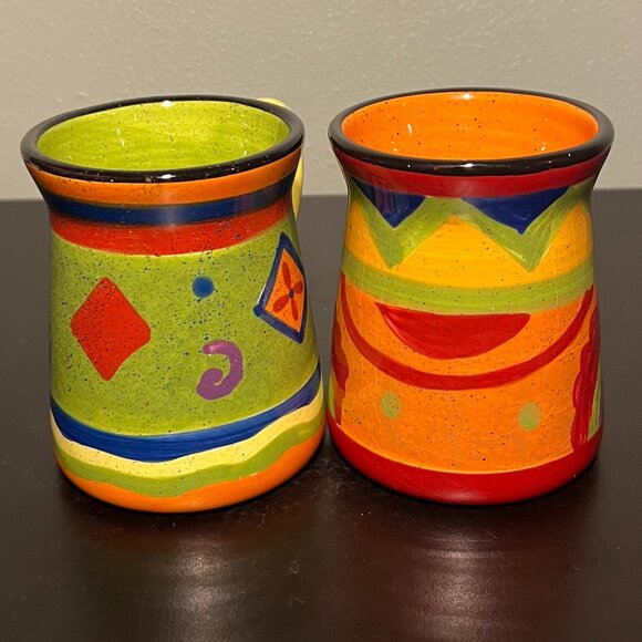 Set of 2 Sue Zipkin CERTIFIED INTERNATIONAL Colorful Whimsical Ceramic Mugs - Picture 3 of 12